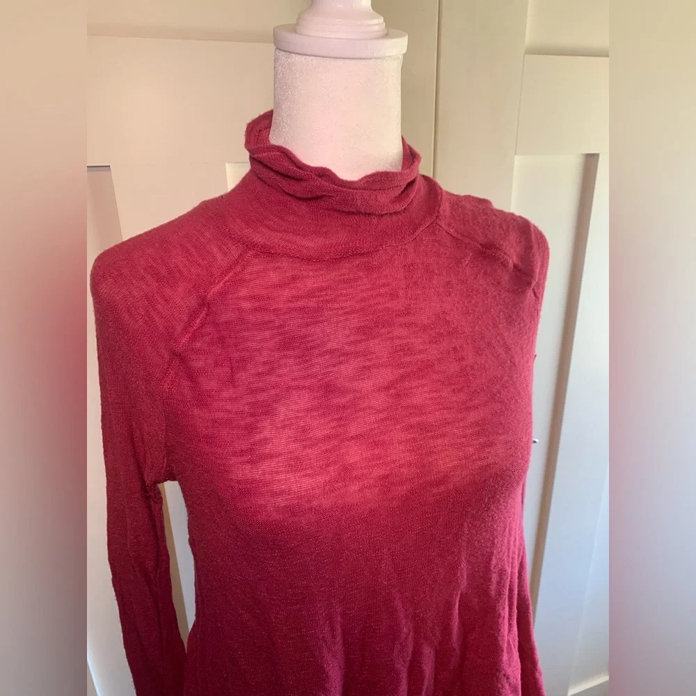 Free People Pink Long Sleeve Layering Shirt Size Small - Picture 2 of 11